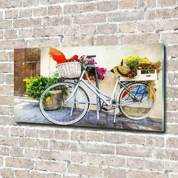 Foto in plexiglas Witte fiets