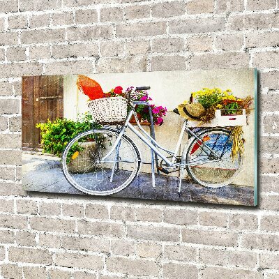 Foto in plexiglas Witte fiets