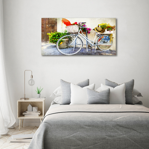 Foto in plexiglas Witte fiets