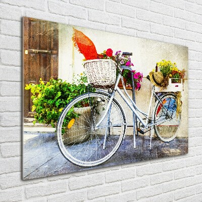 Foto in plexiglas Witte fiets