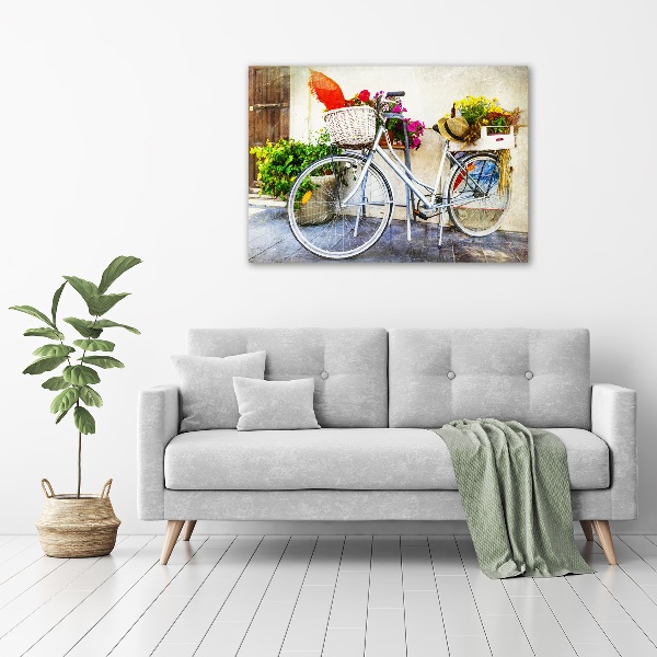 Foto in plexiglas Witte fiets