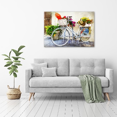 Foto in plexiglas Witte fiets