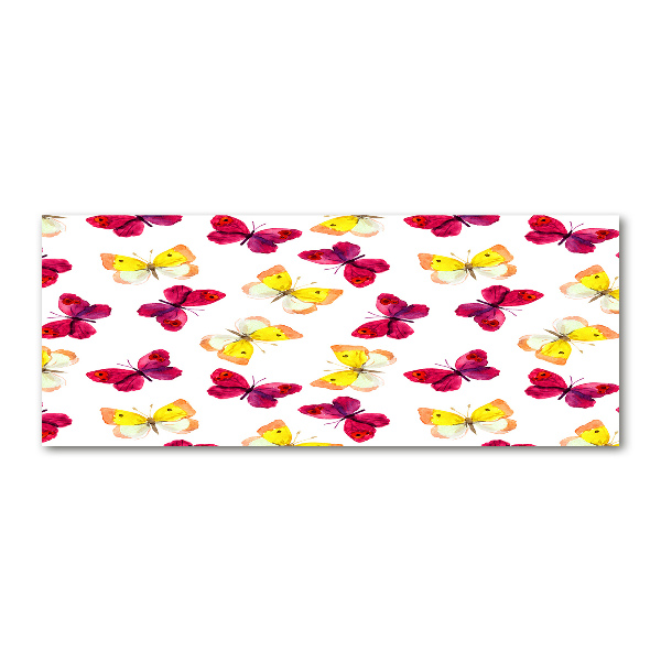 Plexiglas schilderij Vlinders en bloemen