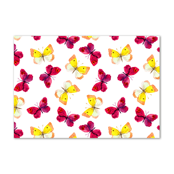 Plexiglas schilderij Vlinders en bloemen