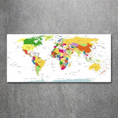 Foto op plexiglas Wereldkaart