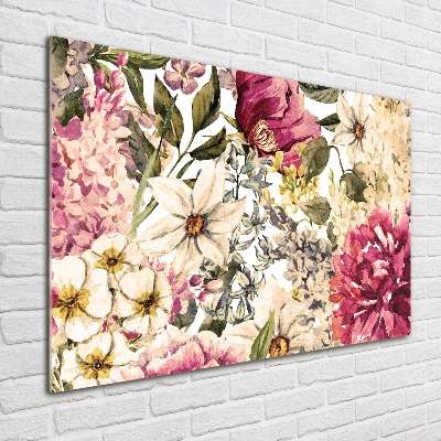 Plexiglas schilderij Bloemenpatroon