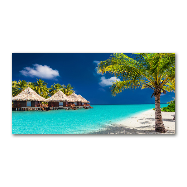 Plexiglas foto Bungalows op de Malediven