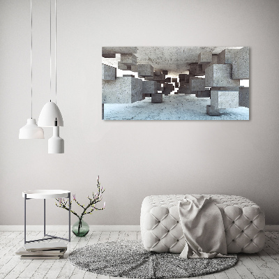 Plexiglas schilderij Kubussen van beton