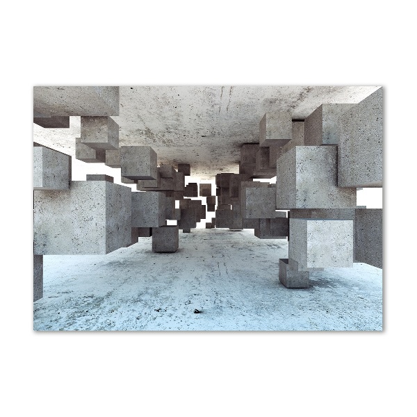 Plexiglas schilderij Kubussen van beton