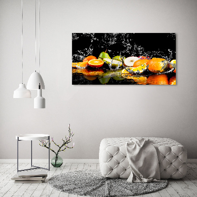 Foto in plexiglas Fruit en water