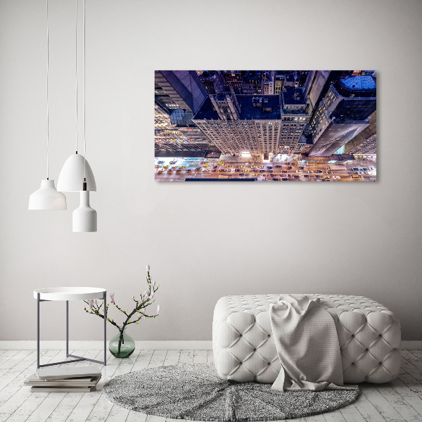 Plexiglas schilderij New York 's nachts