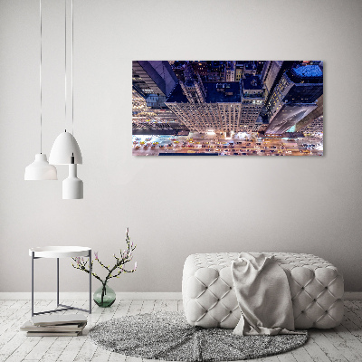 Plexiglas schilderij New York 's nachts