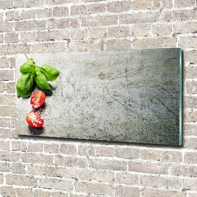 Foto plexiglas Tomaten en basilicum