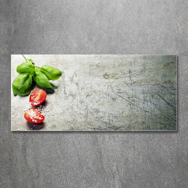 Foto plexiglas Tomaten en basilicum