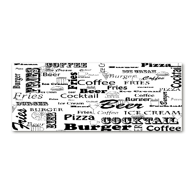 Schilderij op acrylglas Restaurantmenu