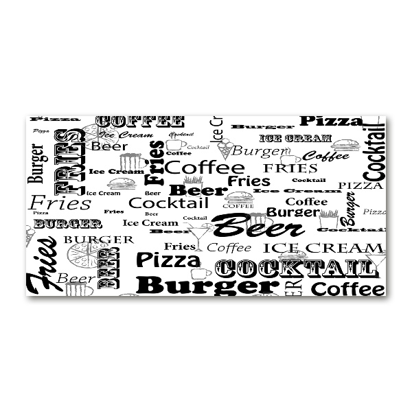 Schilderij op acrylglas Restaurantmenu