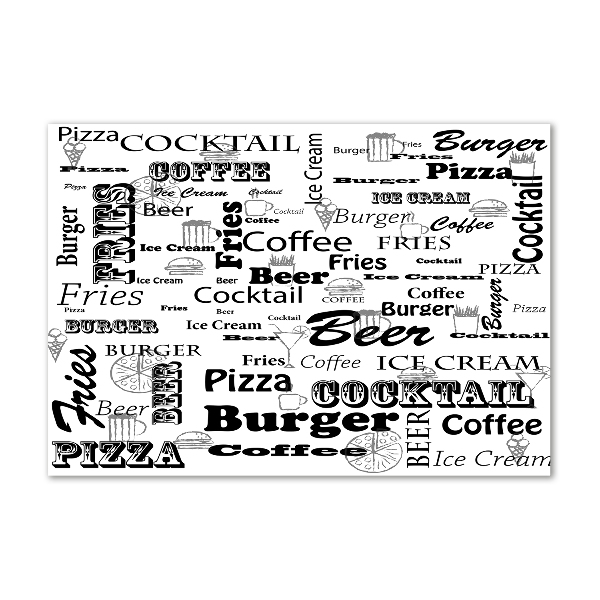 Schilderij op acrylglas Restaurantmenu