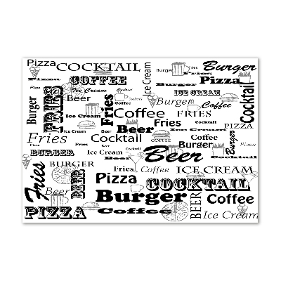 Schilderij op acrylglas Restaurantmenu