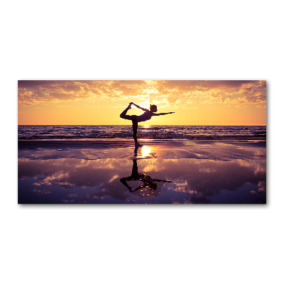 Foto op plexiglas Yoga op het strand