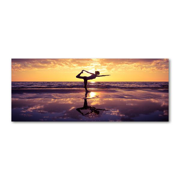 Foto op plexiglas Yoga op het strand