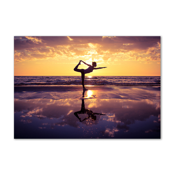 Foto op plexiglas Yoga op het strand