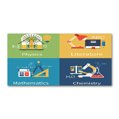 Plexiglas schilderij Schoolvakken