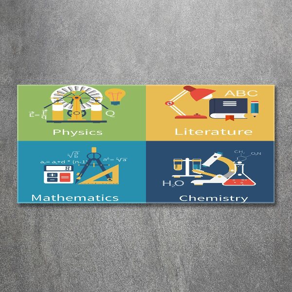 Plexiglas schilderij Schoolvakken