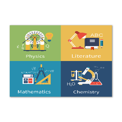 Plexiglas schilderij Schoolvakken