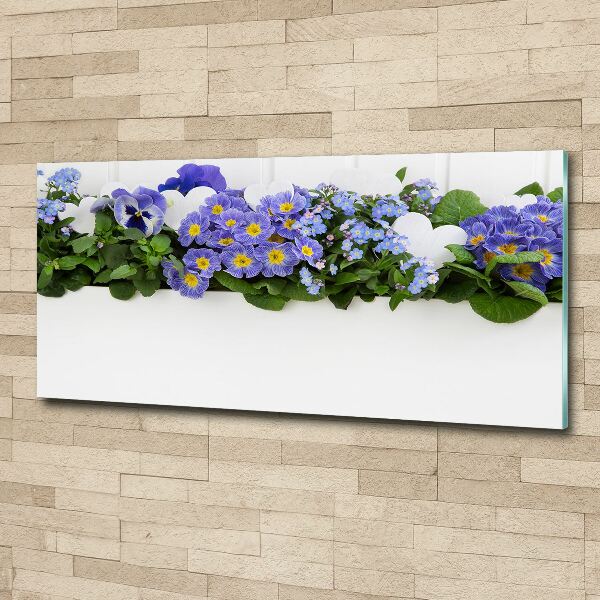 Plexiglas schilderij Blauwe bloemen