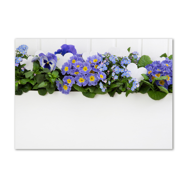 Plexiglas schilderij Blauwe bloemen