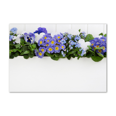 Plexiglas schilderij Blauwe bloemen