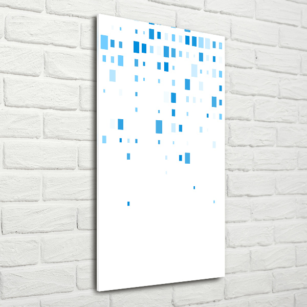 Staand foto plexiglas Blauwe vierkanten