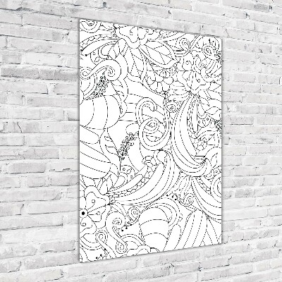 Staand plexiglas foto Zentangle-achtergrond