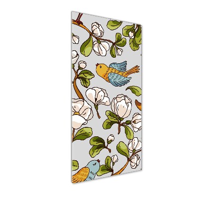 Staand foto in plexiglas Vogels en bloemen