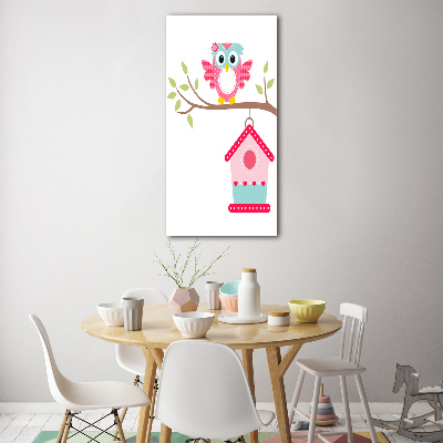 Staand foto op plexiglas Uil op een tak