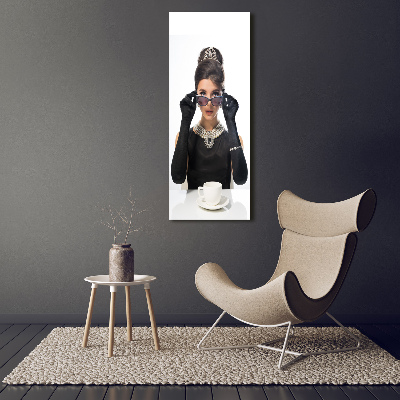 Staand foto plexiglas Vrouw met bril