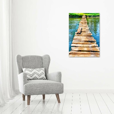 Staand foto op plexiglas Houten brug
