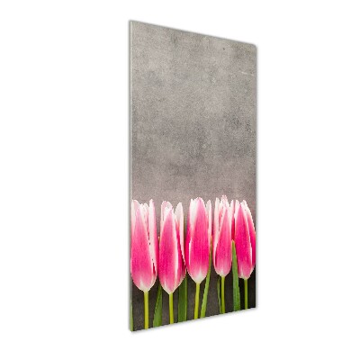 Staand foto plexiglas Roze tulpen