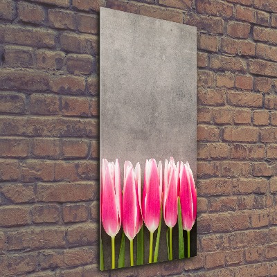 Staand foto plexiglas Roze tulpen