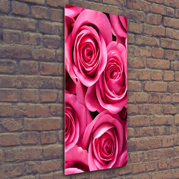 Staand foto in plexiglas Roze rozen