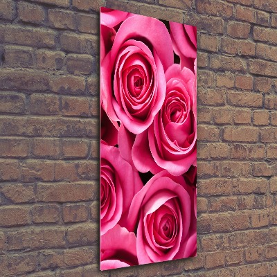 Staand foto in plexiglas Roze rozen