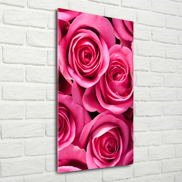 Staand foto in plexiglas Roze rozen