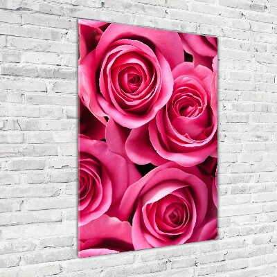 Staand foto in plexiglas Roze rozen