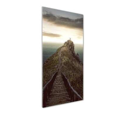 Staand foto plexiglas Pad op de rots