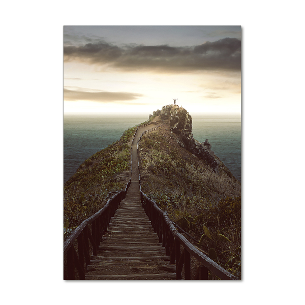 Staand foto plexiglas Pad op de rots