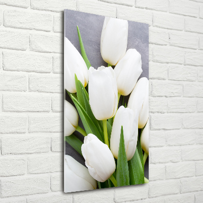 Staand plexiglas foto Witte tulpen