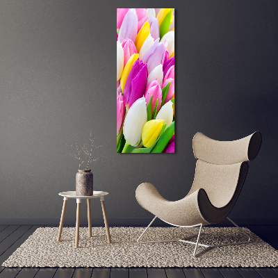 Staand foto in plexiglas Kleurrijke tulpen