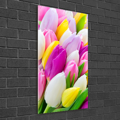 Staand foto in plexiglas Kleurrijke tulpen