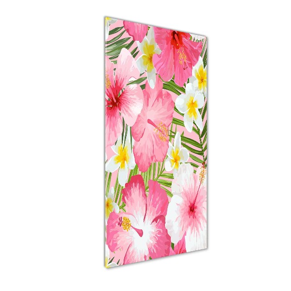 Staand plexiglas foto Tropische bloemen