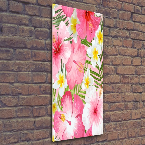 Staand plexiglas foto Tropische bloemen